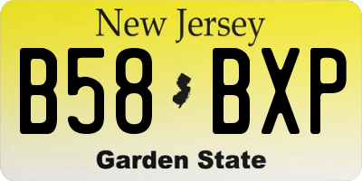 NJ license plate B58BXP