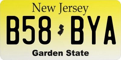 NJ license plate B58BYA