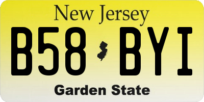 NJ license plate B58BYI