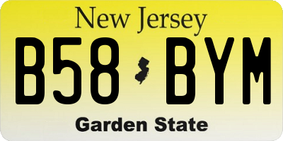 NJ license plate B58BYM