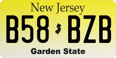 NJ license plate B58BZB
