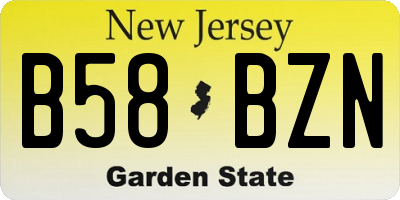 NJ license plate B58BZN