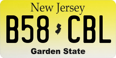 NJ license plate B58CBL