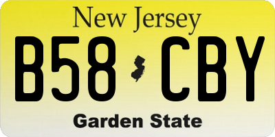 NJ license plate B58CBY