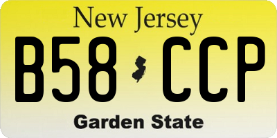 NJ license plate B58CCP