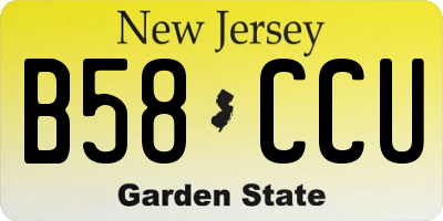 NJ license plate B58CCU