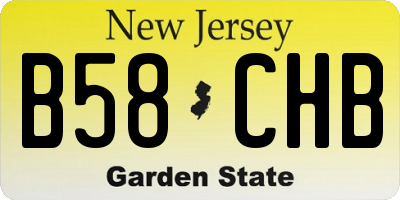 NJ license plate B58CHB