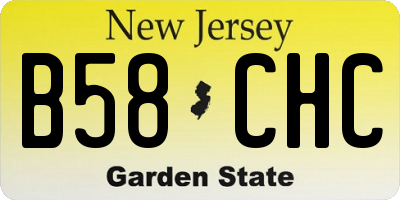 NJ license plate B58CHC