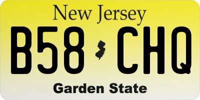 NJ license plate B58CHQ