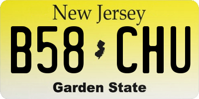NJ license plate B58CHU
