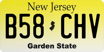 NJ license plate B58CHV