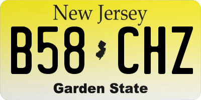 NJ license plate B58CHZ