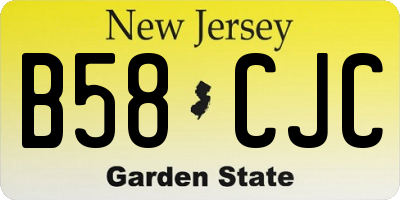 NJ license plate B58CJC