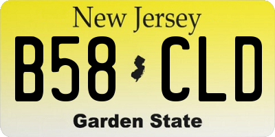 NJ license plate B58CLD