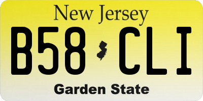 NJ license plate B58CLI