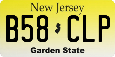 NJ license plate B58CLP