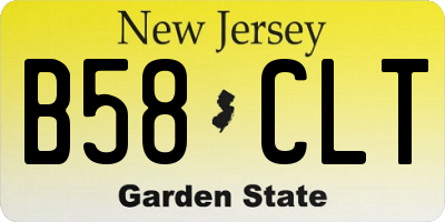 NJ license plate B58CLT