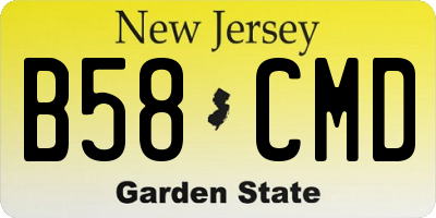NJ license plate B58CMD