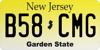 NJ license plate B58CMG