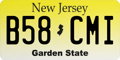 NJ license plate B58CMI