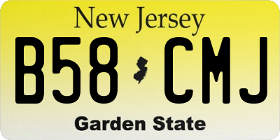 NJ license plate B58CMJ