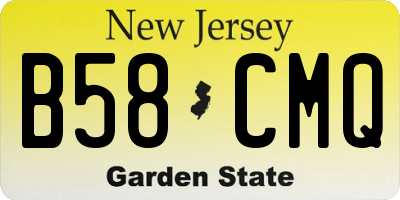 NJ license plate B58CMQ