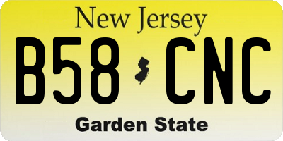 NJ license plate B58CNC