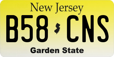NJ license plate B58CNS