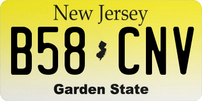 NJ license plate B58CNV