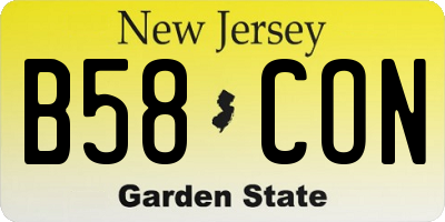 NJ license plate B58CON