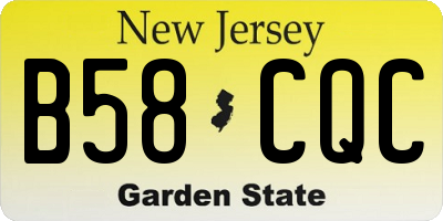 NJ license plate B58CQC