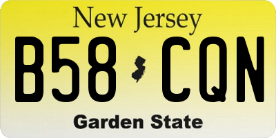 NJ license plate B58CQN