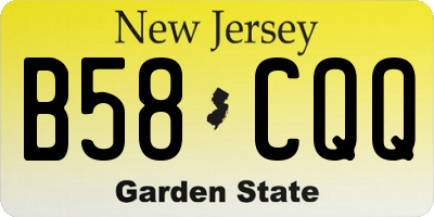 NJ license plate B58CQQ
