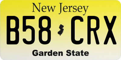 NJ license plate B58CRX