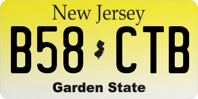 NJ license plate B58CTB