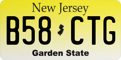 NJ license plate B58CTG