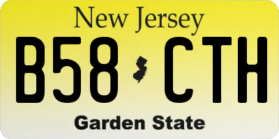 NJ license plate B58CTH