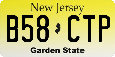 NJ license plate B58CTP