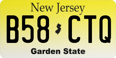 NJ license plate B58CTQ