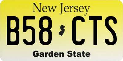 NJ license plate B58CTS