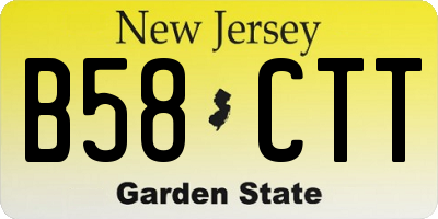 NJ license plate B58CTT