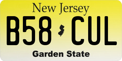 NJ license plate B58CUL
