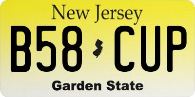 NJ license plate B58CUP