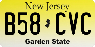 NJ license plate B58CVC