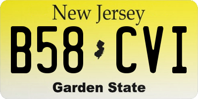 NJ license plate B58CVI