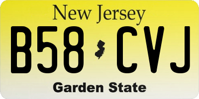 NJ license plate B58CVJ