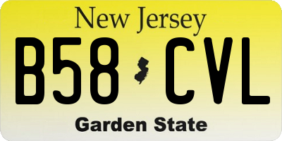 NJ license plate B58CVL