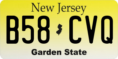 NJ license plate B58CVQ
