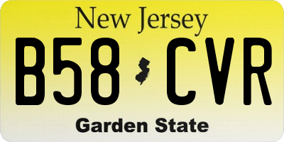 NJ license plate B58CVR