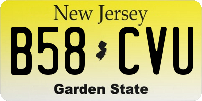 NJ license plate B58CVU